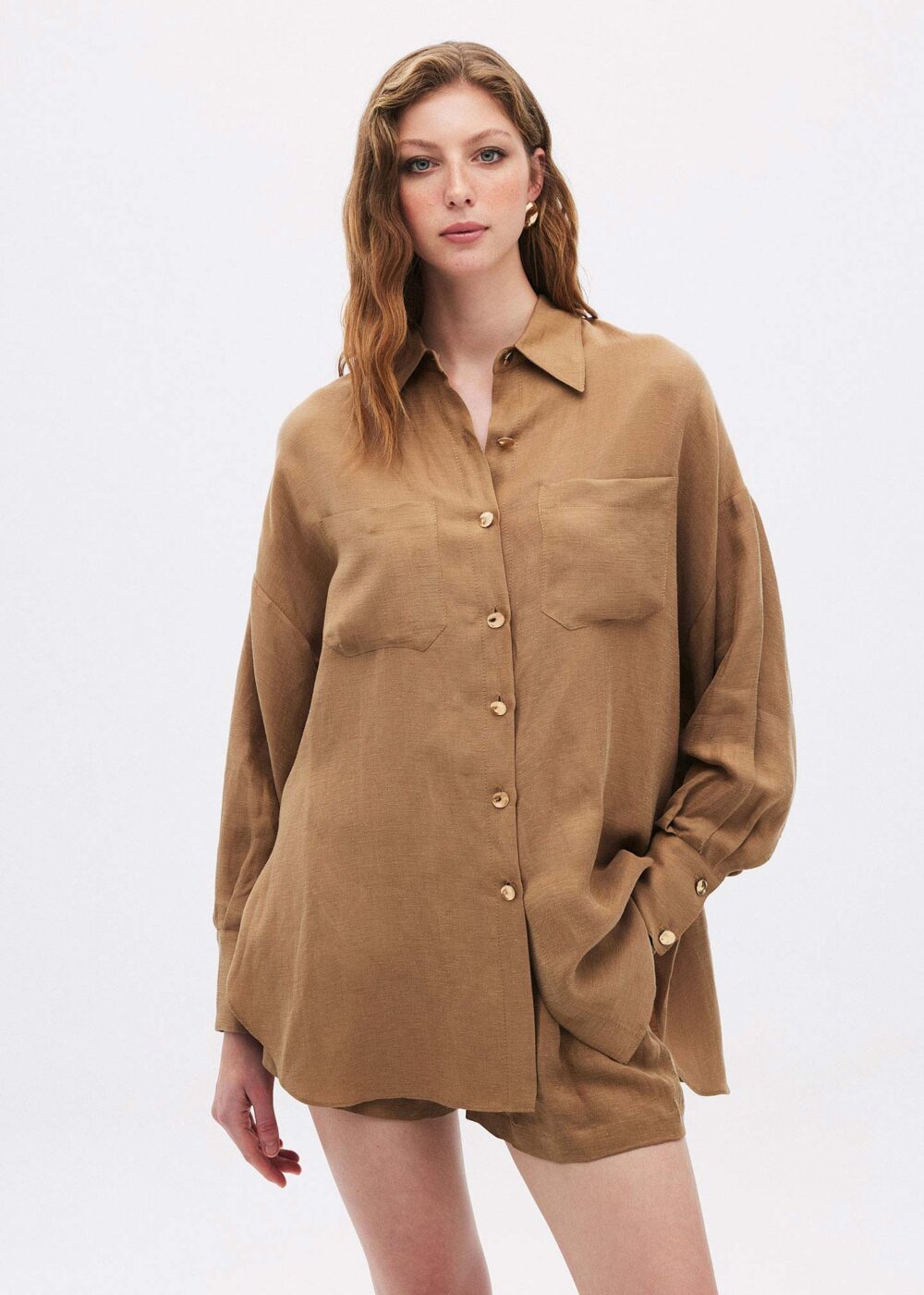 Peony Shirt | Sand Beige